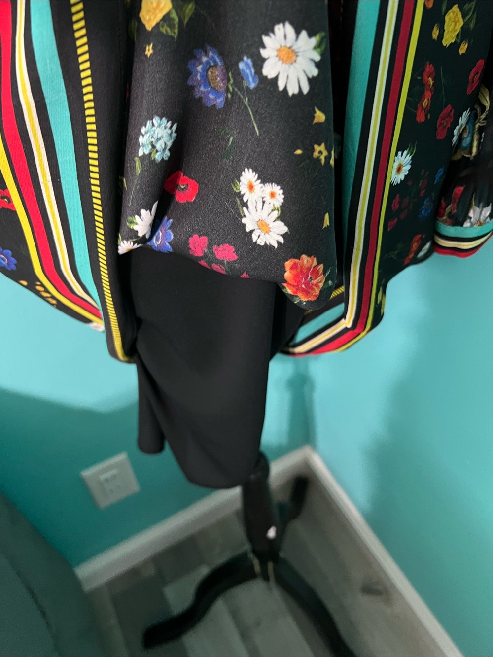 EUC Alice + Olivia Lalita Tropical Floral Print Lined Mini Dress Size Large - Picture 7 of 10